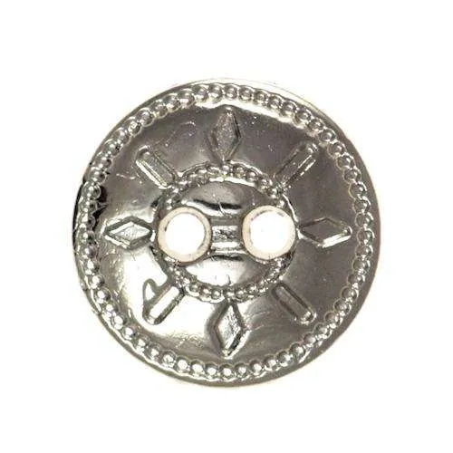 Metallknopf Muster Silber – 2-Loch MK-87S