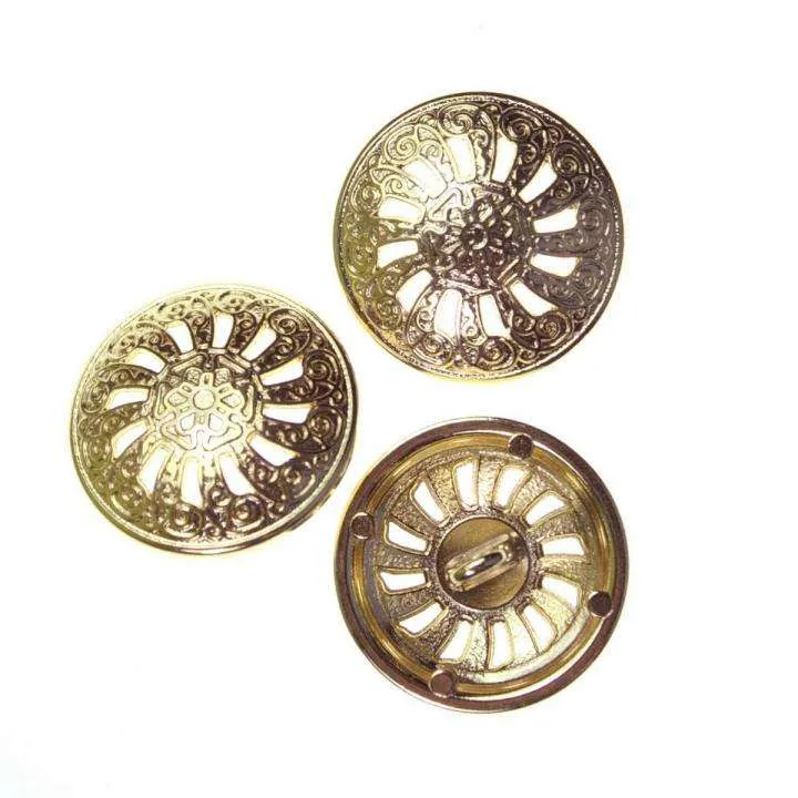 Metallknopf filigran Gold – Trachtenknopf MK-91G