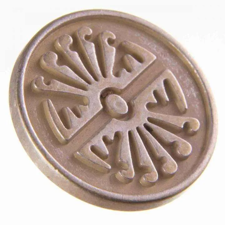 Metallknopf exklusiv Silber-Gold – Zierknopf MK-97SG