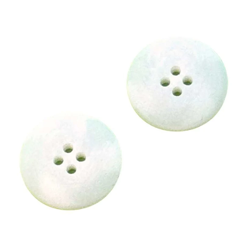 Hornimitatknopf Creme-Natur-Blau 4-Loch-Knopf – Mantel- und Jackenknopf HI-126