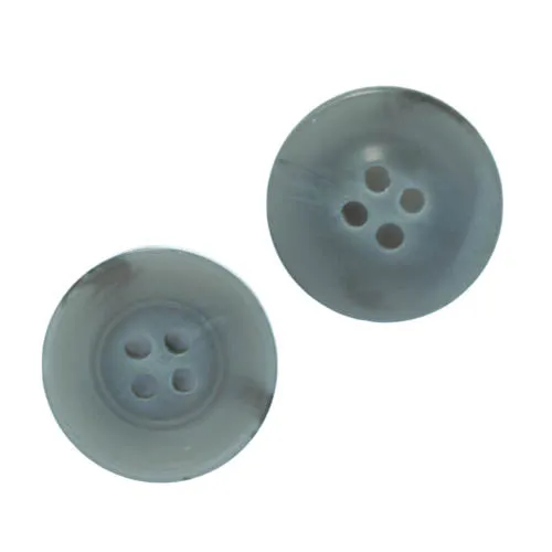 Hornimitatknopf Hellgrau 4-Loch-Knopf – Mantel- und Jackenknopf HI-93