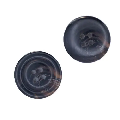 Hornimitatknopf Braun 4-Loch-Knopf – Blazer- und Sakkoknopf HI-94
