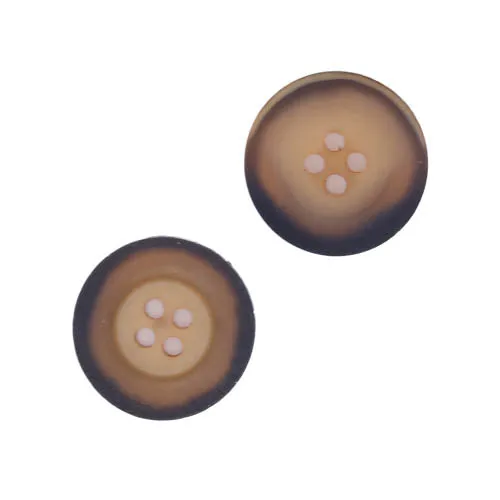 Hornimitatknopf Hellbraun 4-Loch-Knopf – Blazer- und Sakkoknopf HI-99