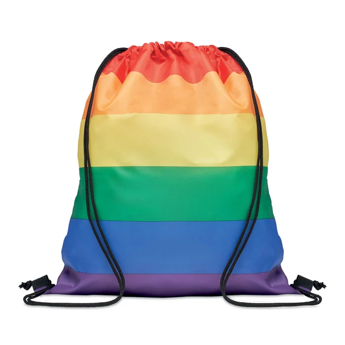 Regenbogen-RPET-Kordelzugbeutel