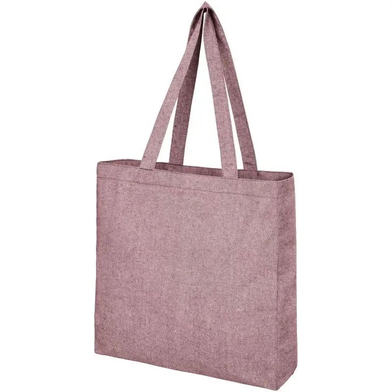 Pheebs 13L Einkaufstasche aus recyceltem Material mit Falten in Heather Maroon Rot