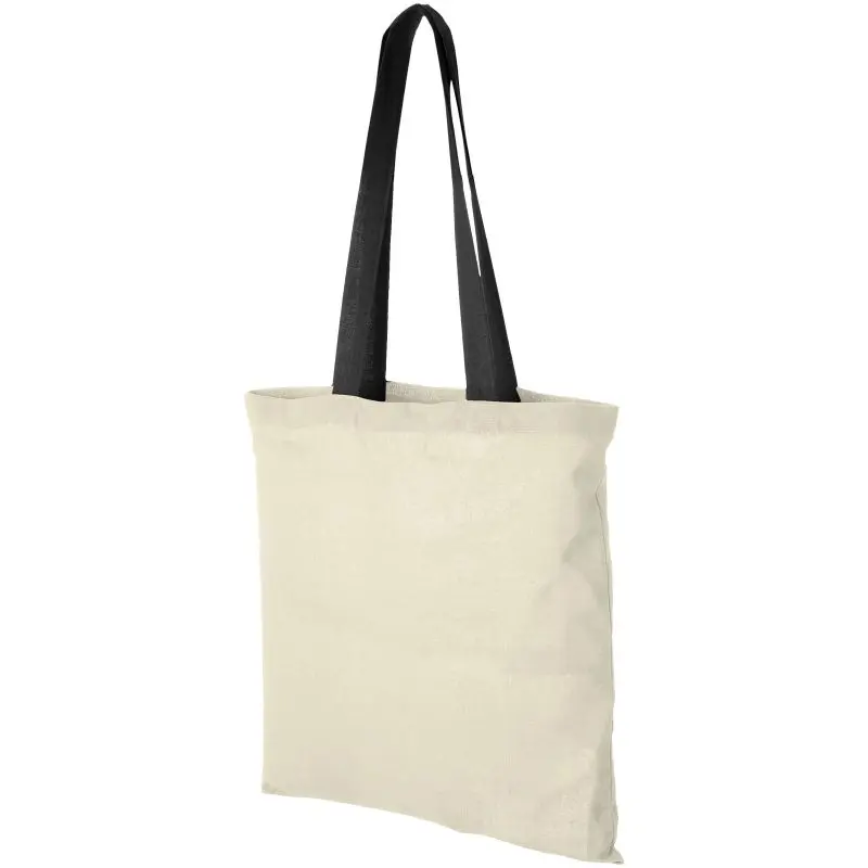 Nevada Zweifarbige Baumwoll-Tragetasche 7 Liter, Natural-Schwarz