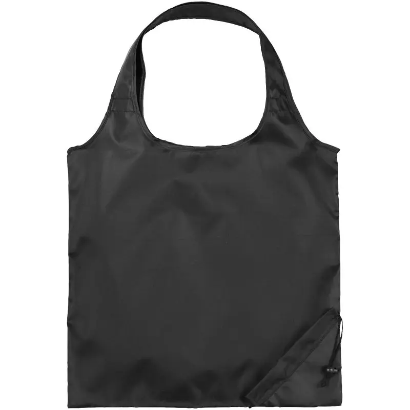 Schwarze faltbare Polyester-Tragetasche Bungalow 7L – Praktisch, robust, vielseitig