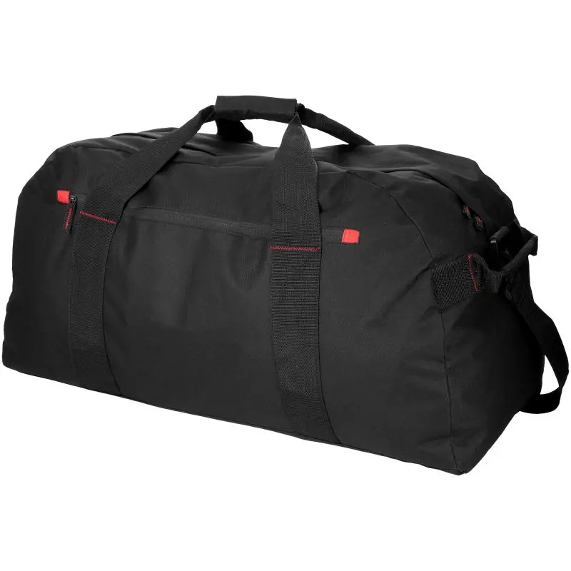 Vancouver 75L Reisetasche, Schwarz-Rot, Perfekt für Großpacker und Abenteurer