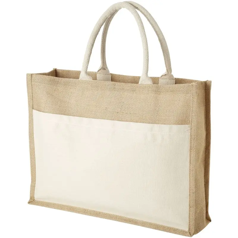 Natürliche Mumbay Jute Tragetasche 18L – Nachhaltig, robust, geräumig, vielseitig