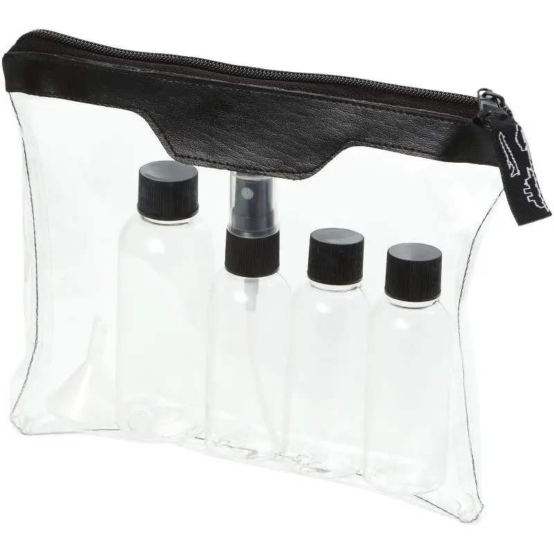 Schwarzes Munich Reiseset, Handgepäck-Konform - Ideal für Flugreisen