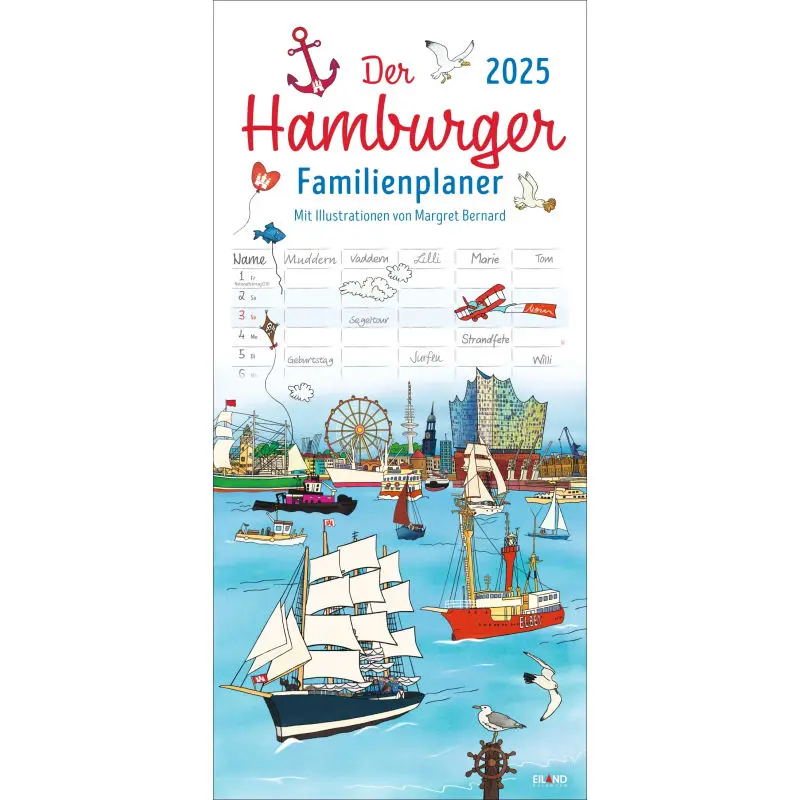 Comic & Cartoon Humor-Kalender - Hamburger Familienplaner für kreative Organisation