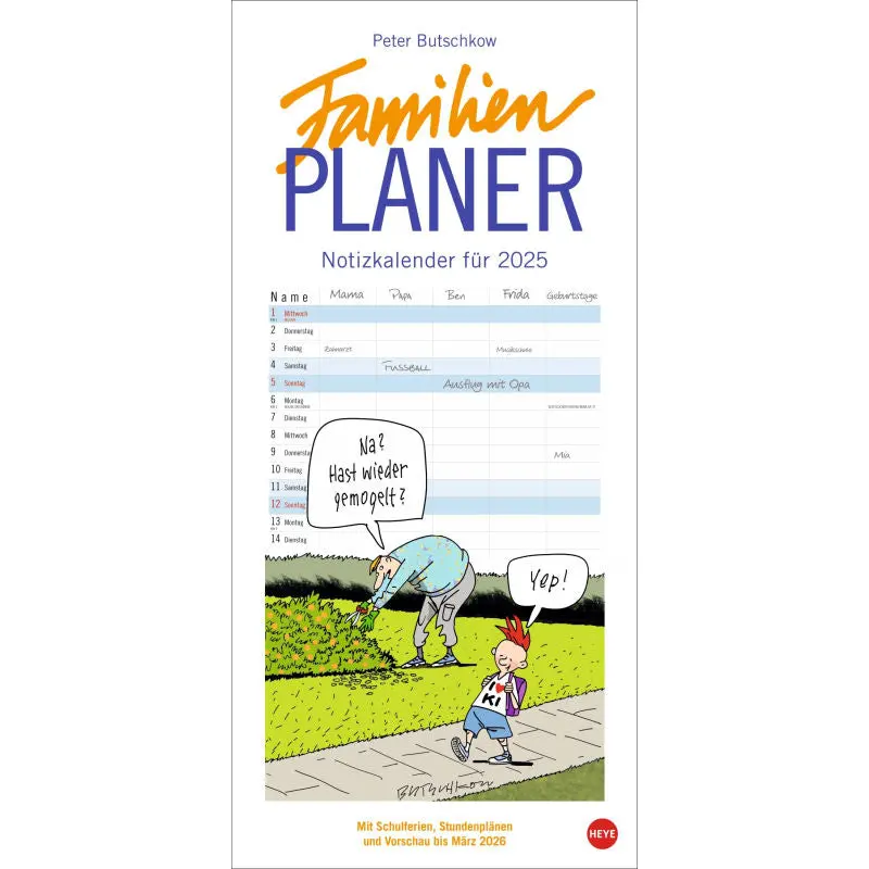 Comic, Cartoon & Humor Kalender - Butschkow Familienplaner 2024