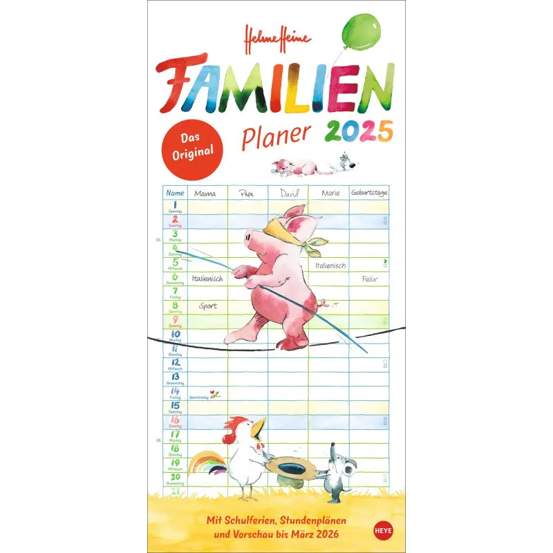 Kinderkalender & Heine Familienplaner - Kreative Organisation für Familien
