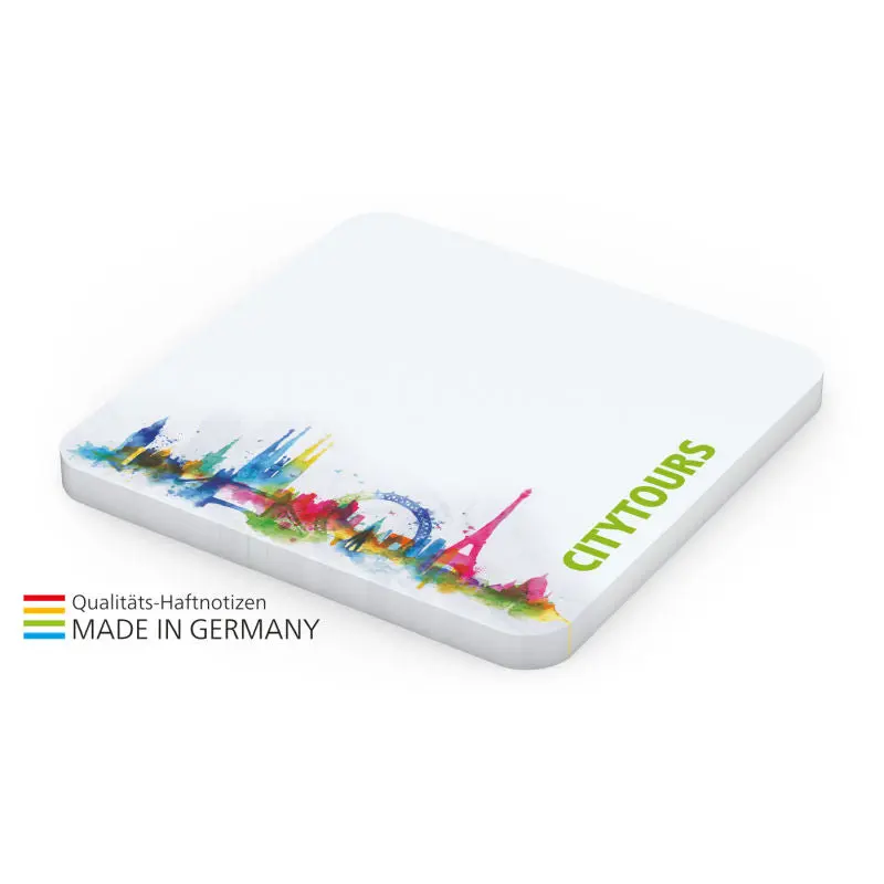 Plus-Round-Haftnotizen 66 x 66, personalisierbar inkl. 4C-Druck