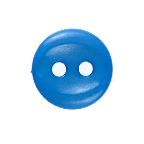 Blusenknopf Azur Blau – Kunststoffknopf KP-13