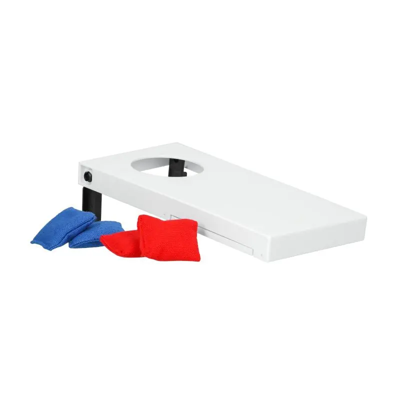 Cornhole To Go - Weiß: Tragbares Set für unterhaltsame Outdoor-Spiele überall