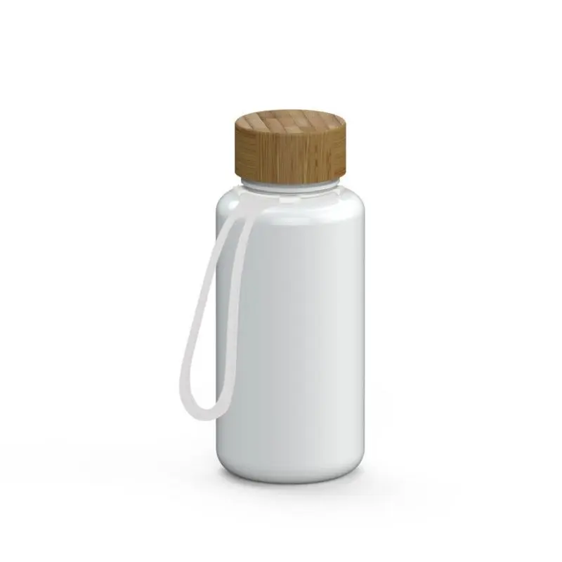 Weiß-Transparente Natural-Trinkflasche, 700ml mit Riemen – Praktisch & Chic