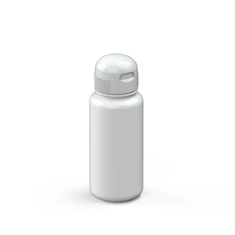 Sports Wasserflasche, 400ml, Reinweiß, Kompakt