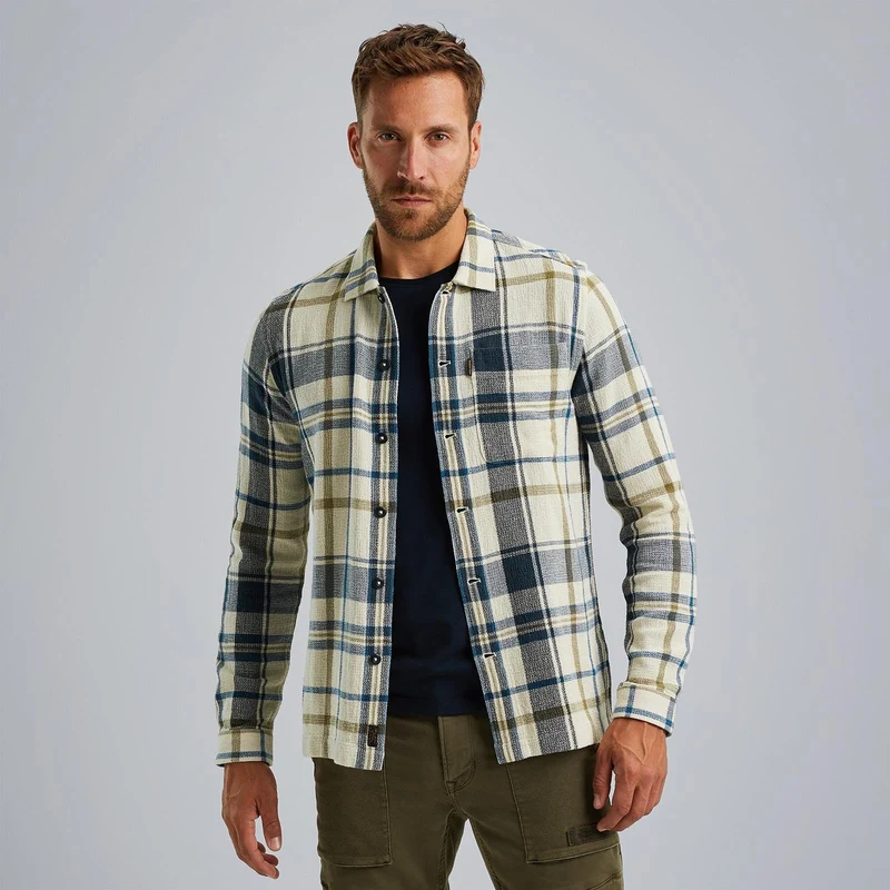 PME-Legend Long Sleeve Shirt Matt weave Check - 568_PSI2408207_7013