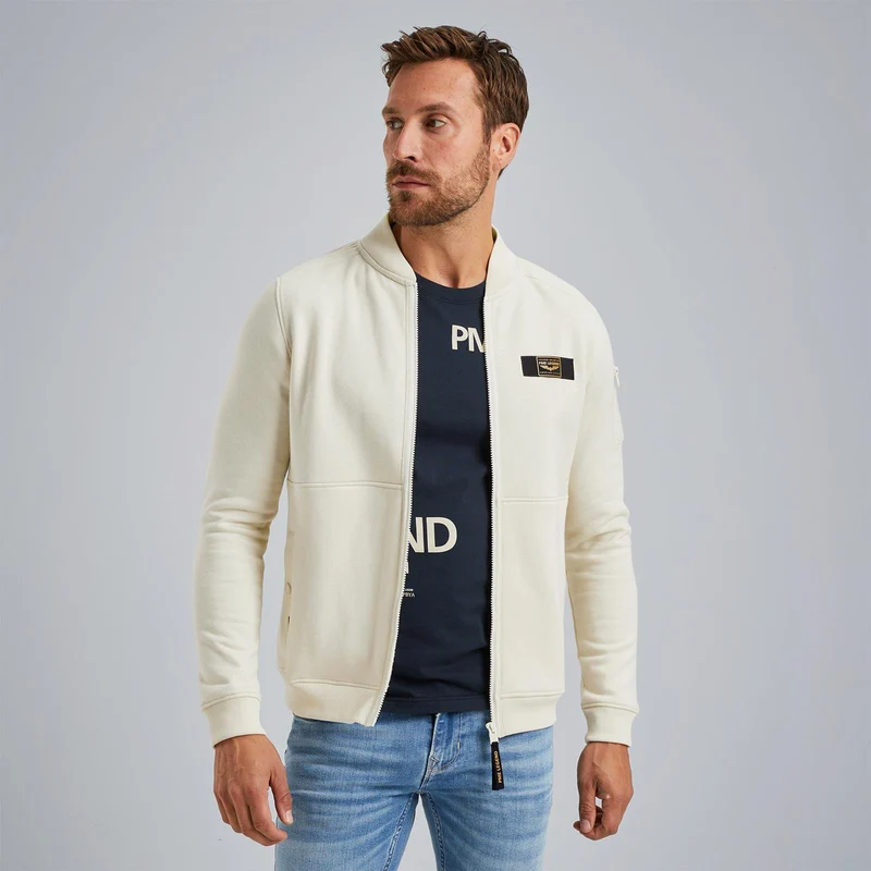 PME-Legend Zip jacket soft brushed fleece Beige