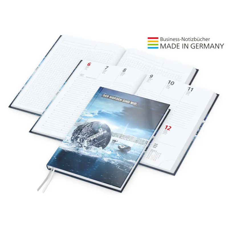 A5 Glossy Hybrid Notizbuch: Individueller 4C-Druck mit Glanzkaschierung