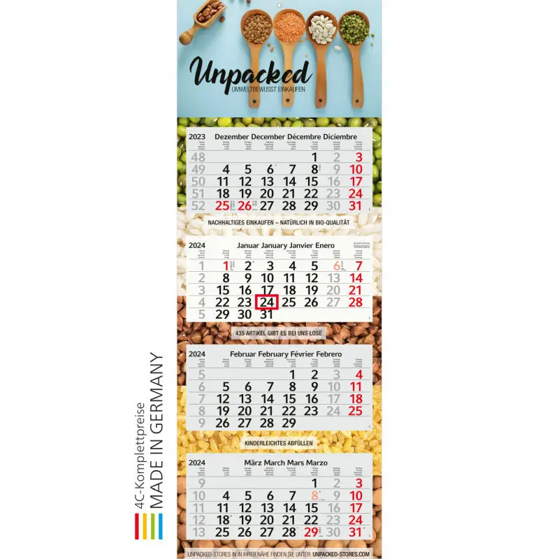 Profil 4 Umweltschonender 4C-Druck, Recycling-Basis, Hellgrau und Rot