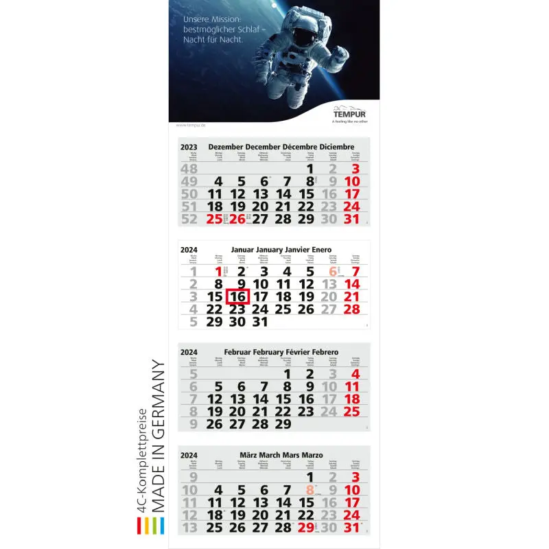 Forum Light 4 Besteller inkl. 4C-Druck - Hellgrau - Rot, Beliebter Planer mit Individueller Gestaltung