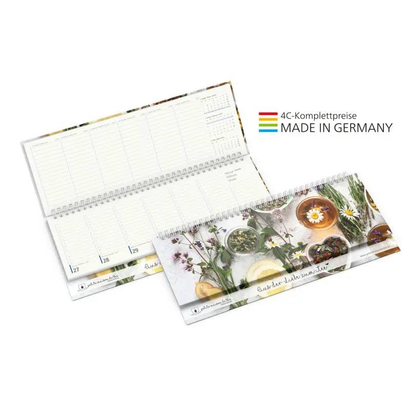 Kompakt Recycling Notizbuch Einband Natura inkl. 4C-Druck - Individuell - Blau