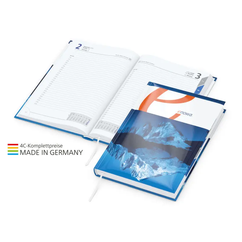 Manager Register Buchkalender mit 4C-Druck - Matt, Individuell - Organisieren Sie Ihr Jahr mit Stil