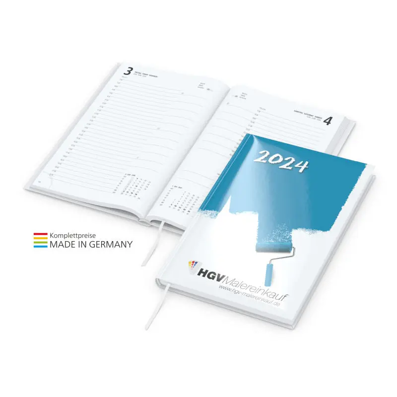 Buchkalender Basic mit 4C-Druck - Matt und Individuell Gestaltbar