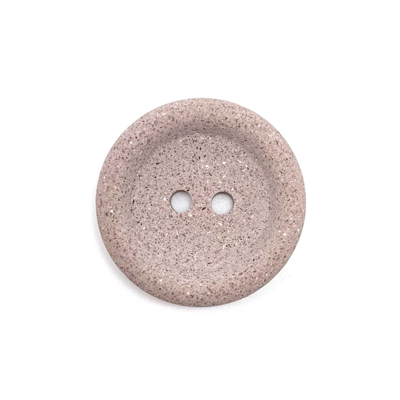Knopf 2-Loch- recycelte Macadamia