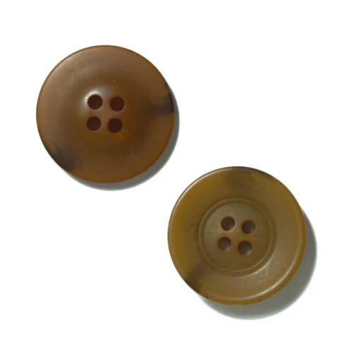 Hornimitatknopf Hellbraun 4-Loch-Knopf – Mantel- und Jackenknopf HI-93