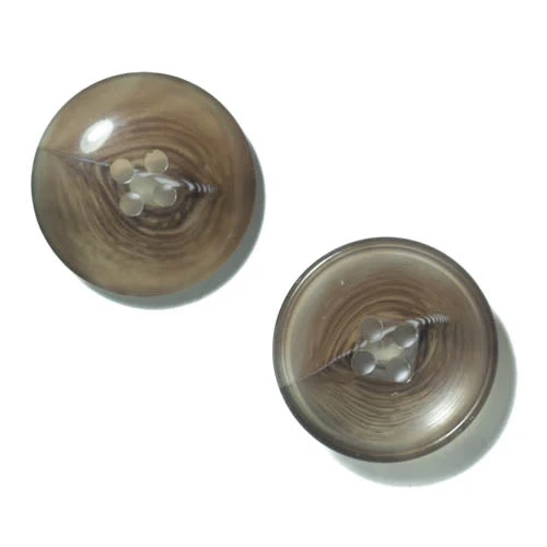 Hornimitatknopf Hellgrau 4-Loch-Knopf – Blazer- und Sakkoknopf HI-105
