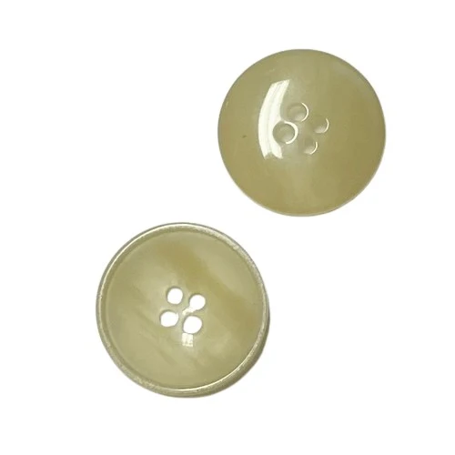 Hornimitatknopf Beige 4-Loch-Knopf – Blazer- und Sakkoknopf HI-85