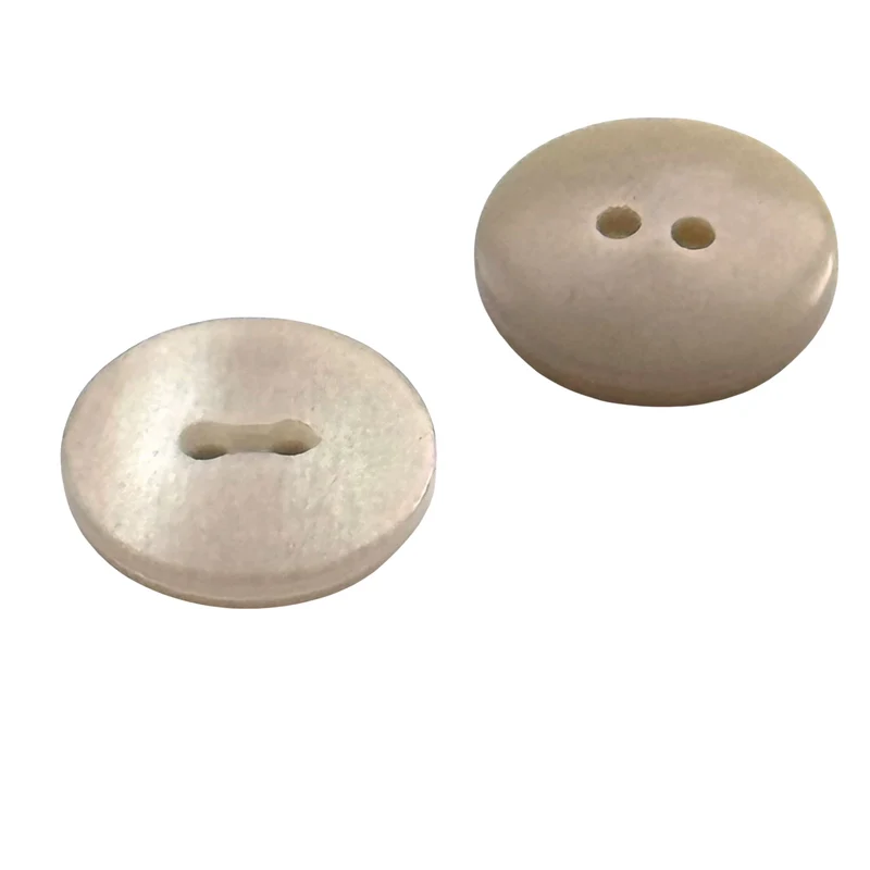 Knopf Braun Beige meliert 2-Loch flach glänzend – Kunststoffknopf KN-7