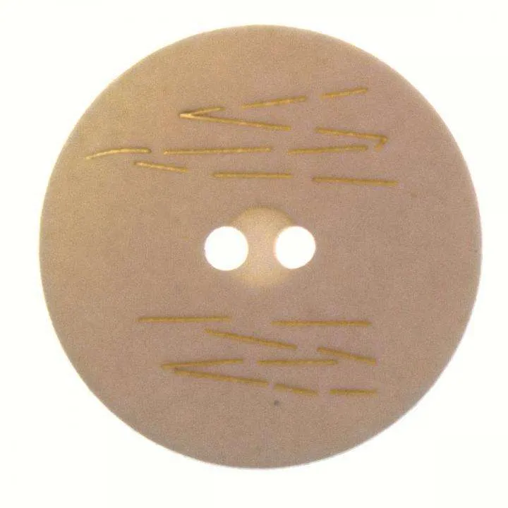 Knopf gemustert mattiert Creme – Kunststoffknopf KBG-17