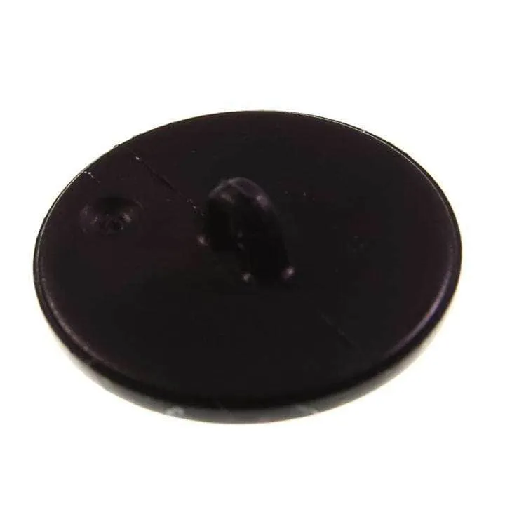 Knopf flache Halbkugel Schwarz mit Öse – KS-54