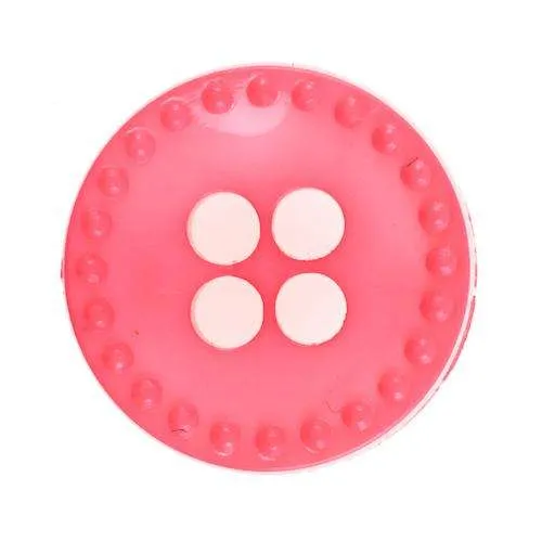 Blusenknopf Perlenrand Rosa – Kunststoffknopf BL-13