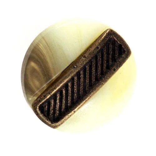 Blusenknopf Metalleinsatz Creme/Natur – BL-57