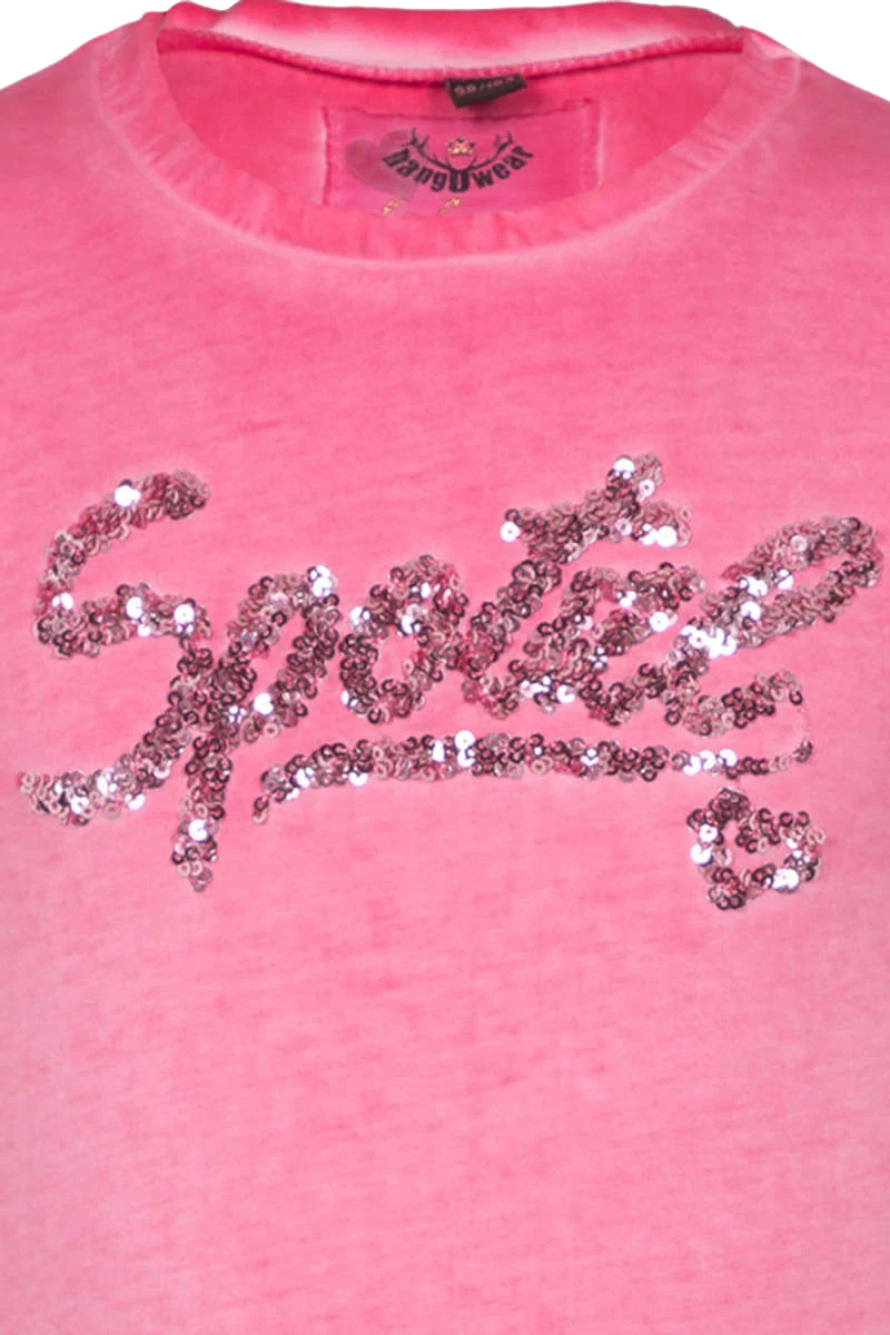 Mädchen T-Shirt 'Spazerl' mit Pailetten