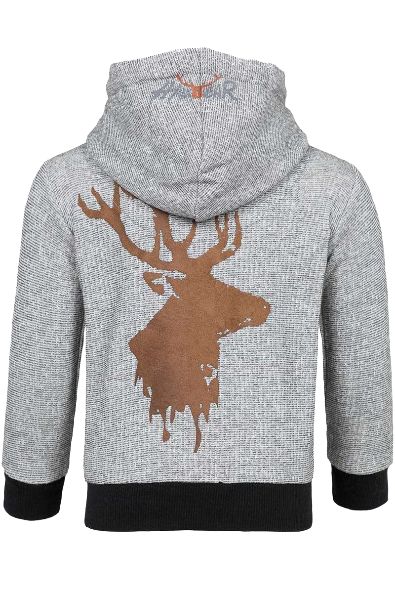 Trachten Sweatjacke Kapuze grau