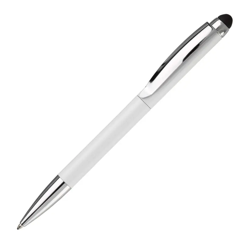 Hochwertiger Kugelschreiber Modena Stylus - elegantes, weißes Schreibgerät mit Touchscreen-Funktion