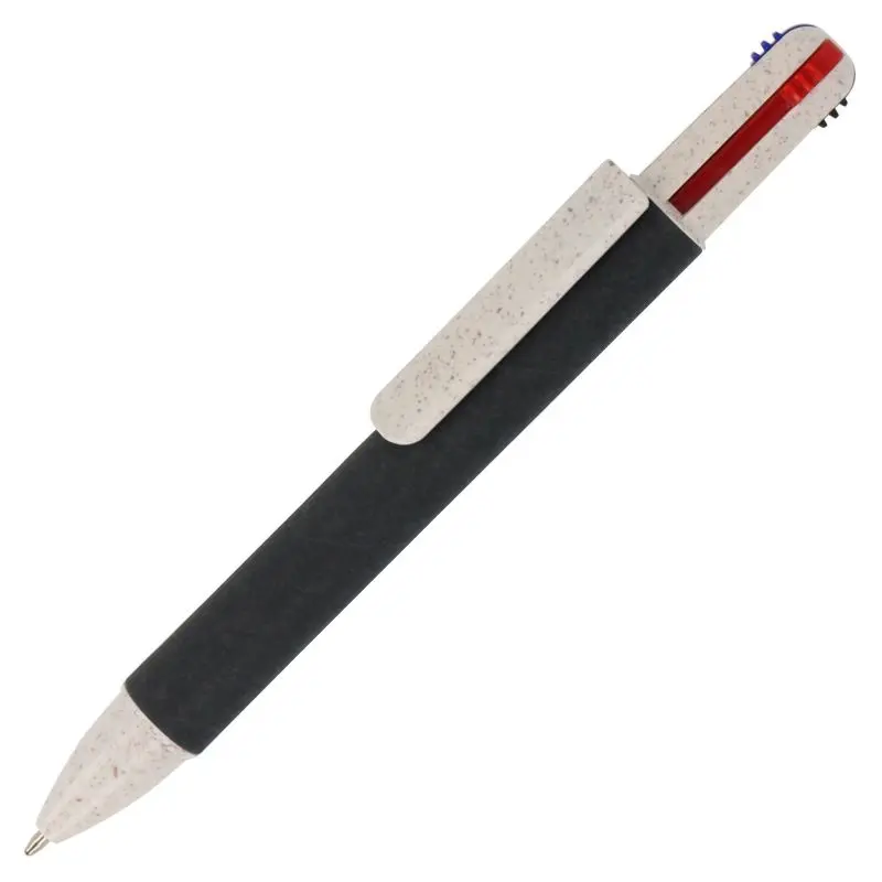 Papier-Kugelschreiber mit 4 Farben - Schwarz, Umweltfreundlich & Vielseitig
