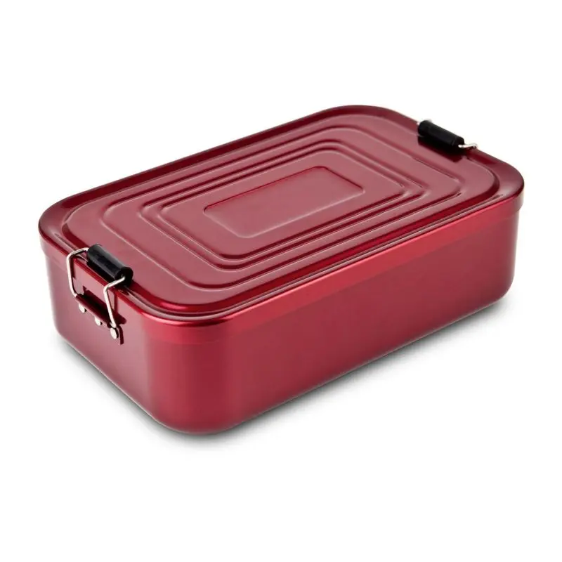ROMINOX Lunchbox Quadra Rot XL Geräumiger und stilvoller Frischhaltebehälter