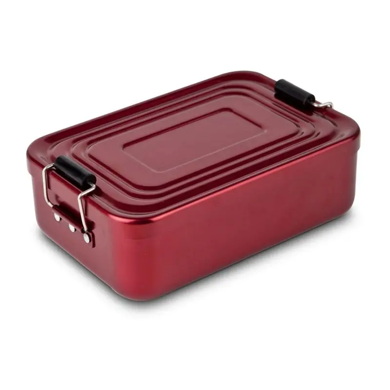ROMINOX Lunchbox Quadra Rot Robuste und stilvolle Frischhaltebox für Mahlzeiten unterwegs