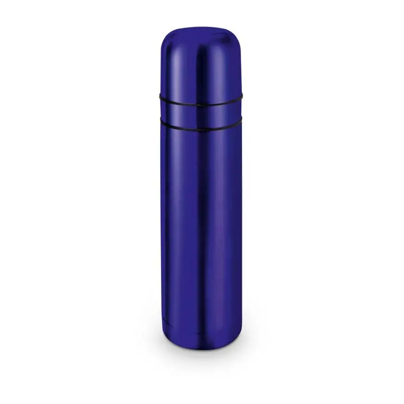 ROMINOX Cup in Cup Isolierkanne, 500 ml mit 2 Deckeln - Blau