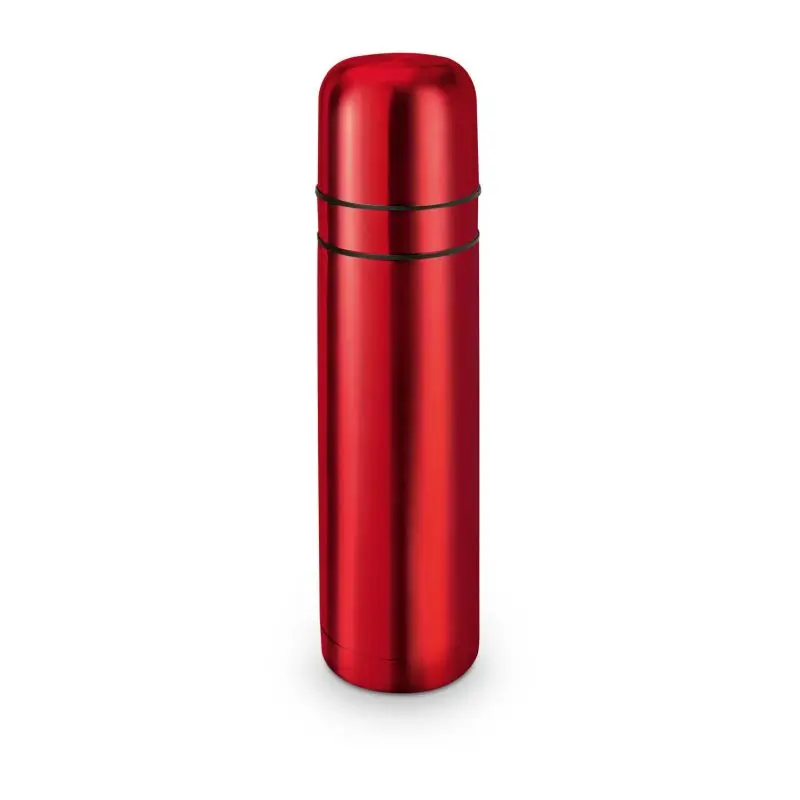 ROMINOX Cup in Cup Isolierkanne, 500 ml, Dual-Deckel - Leuchtend Rot