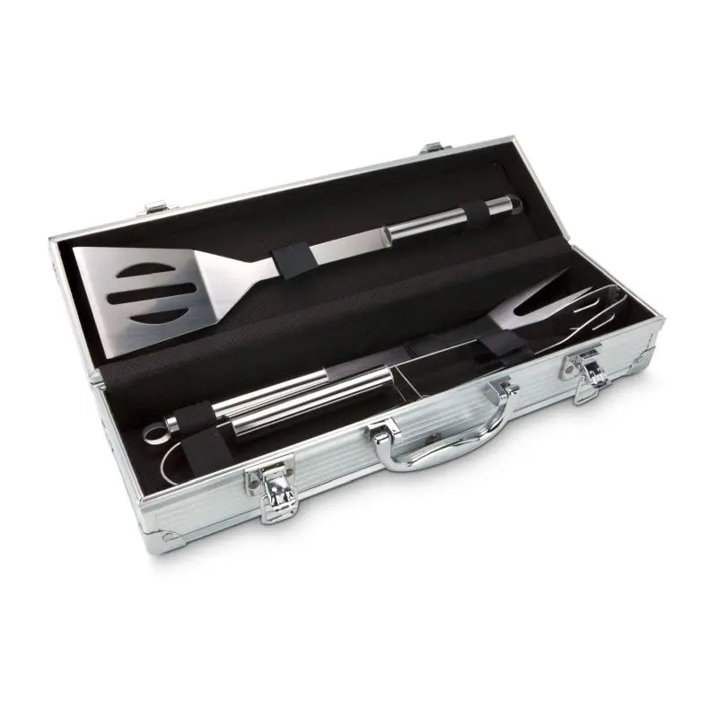 ROMINOX Grillkoffer, BBQ-Werkzeug-Set, hochwertiges Barbecue-Zubehör im Koffer