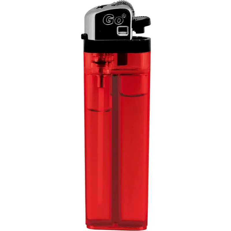 GO Transparent Classic Feuerzeug - Rot – Stilvoll, langlebig, zuverlässig