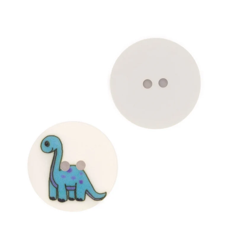 Kinderknopf Tiere 15 mm – Kunststoffknopf KK-15-Dino